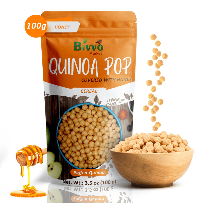 Cereal de Quinua Pop con Miel Bivvo Market 100g