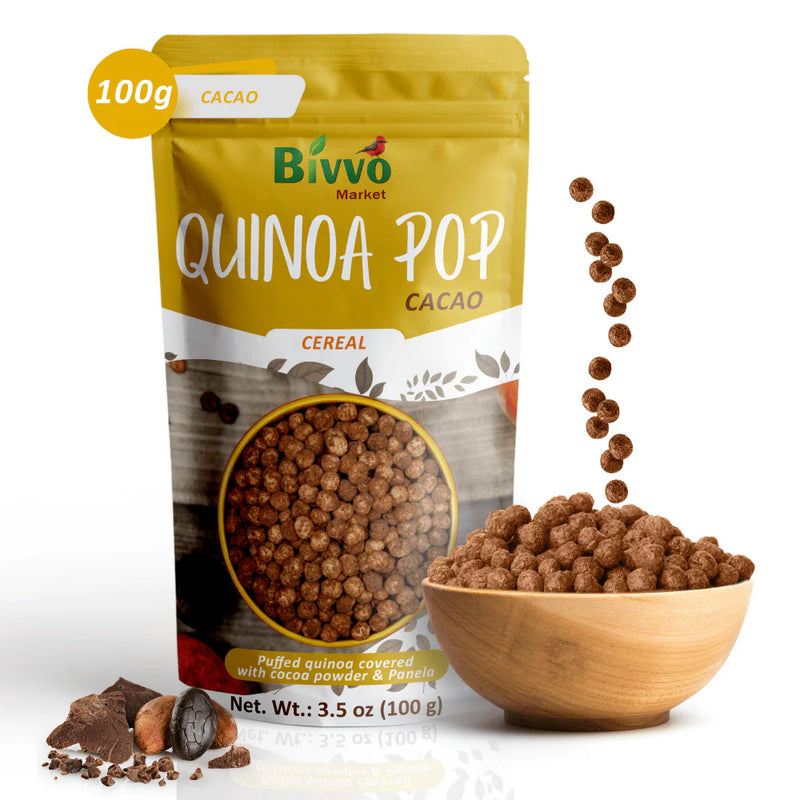 Cereal de Quinua Pop con Cacao Bivvo Market 100g