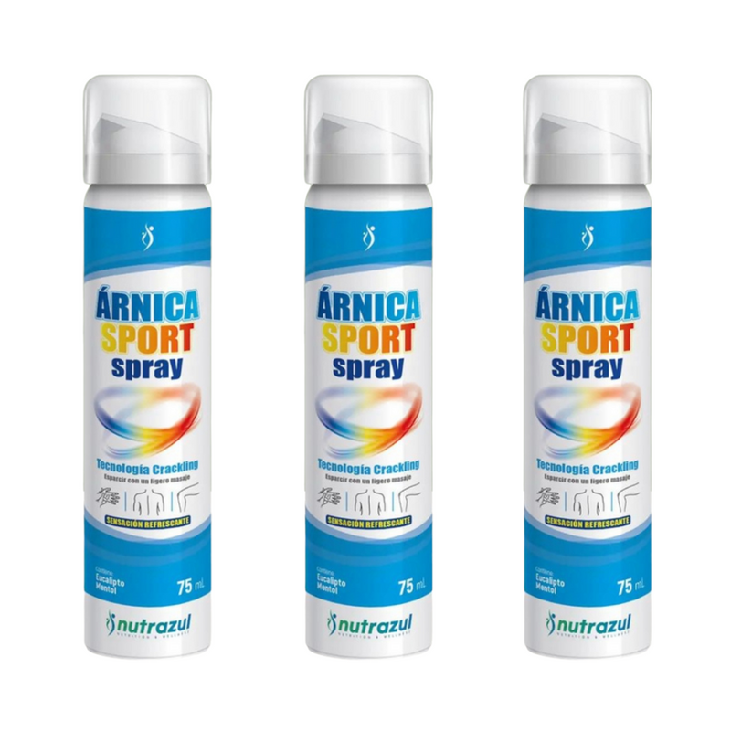 Pack Spray Antiinflamatorio Natural Arnica, Eucalipto y Mentol Nutrazul Arnica Sport Spray 3 x 75ml