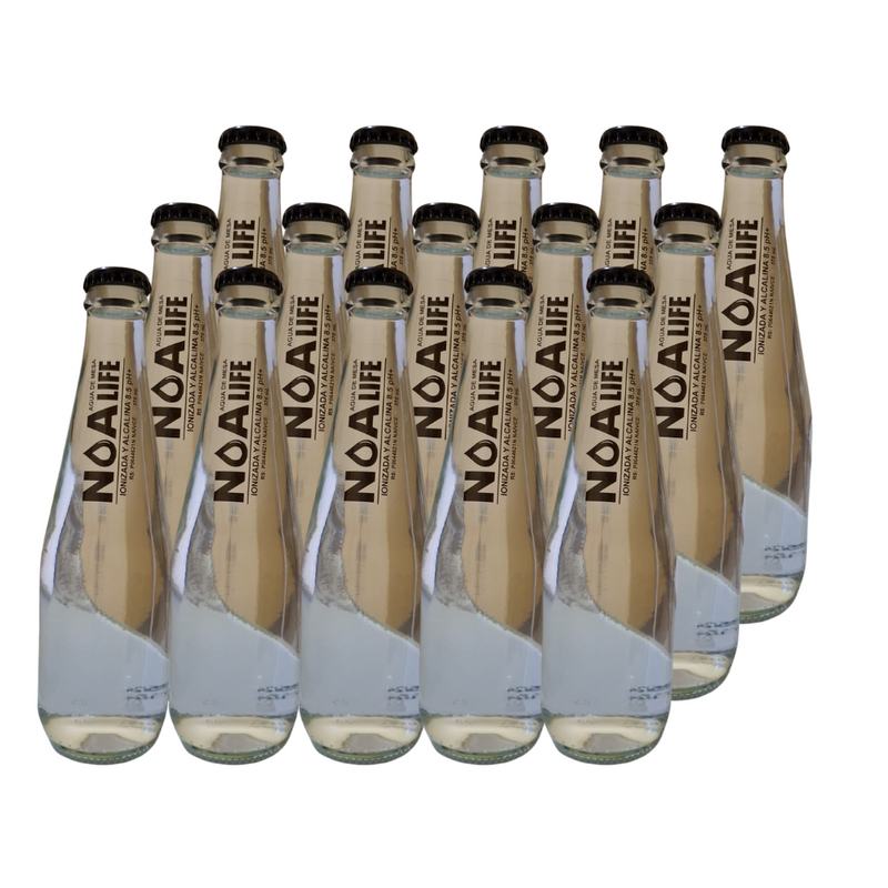 Agua Ionizada y Alcalina Bot. Vidrio Noalife 15 unid x 375 ml