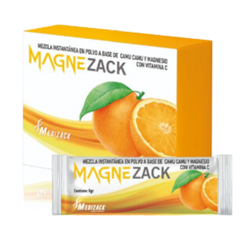 Magnezack ( Citrato de Magnesio + Camu Camu + Vitam C) Medizack caja x 35 sachets de 5gr c/u