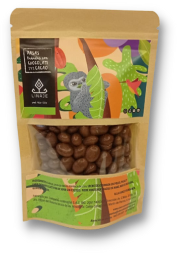 Grageas de pasas con chocolate y leche 54% Cacao Linaje 50g