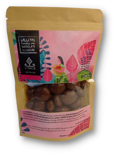 Grageas de galleta con chocolate y leche 54% Cacao Linaje 50g