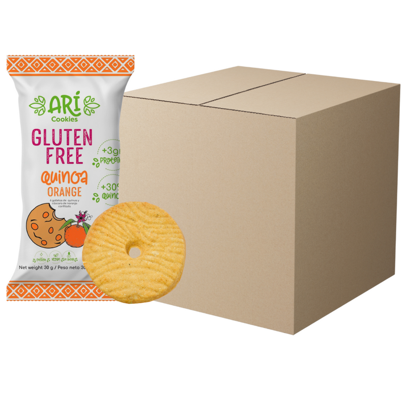 Galleta Gluten Free sabor Quinua Naranja ARI CAJA DE 200 UNID