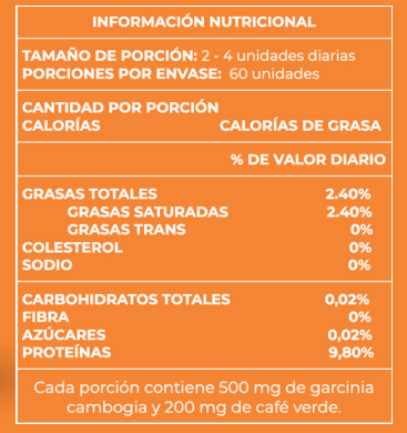 Gomas Gumiz line garcinia cambogia y café verde sabor naranja 60 unidades PACK 3 UNID