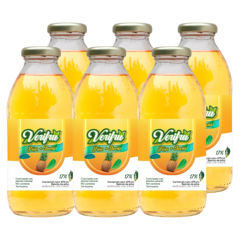 Bebida de Piña con Stevia Verifru Pack 12 x 475ml