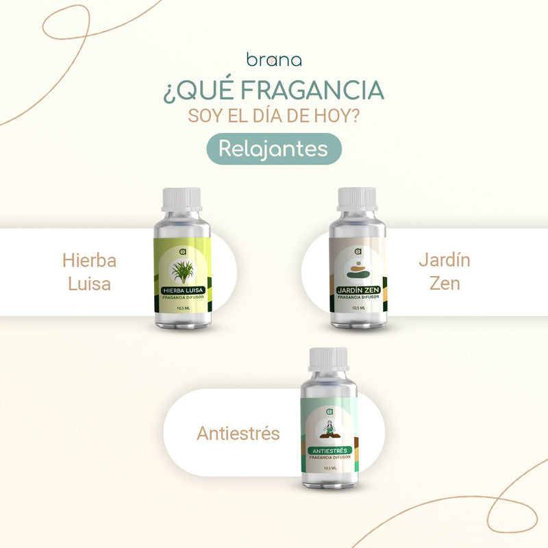 Fragancias para difusor con caja y gotero Brana 10.5 ml - Aromas variados