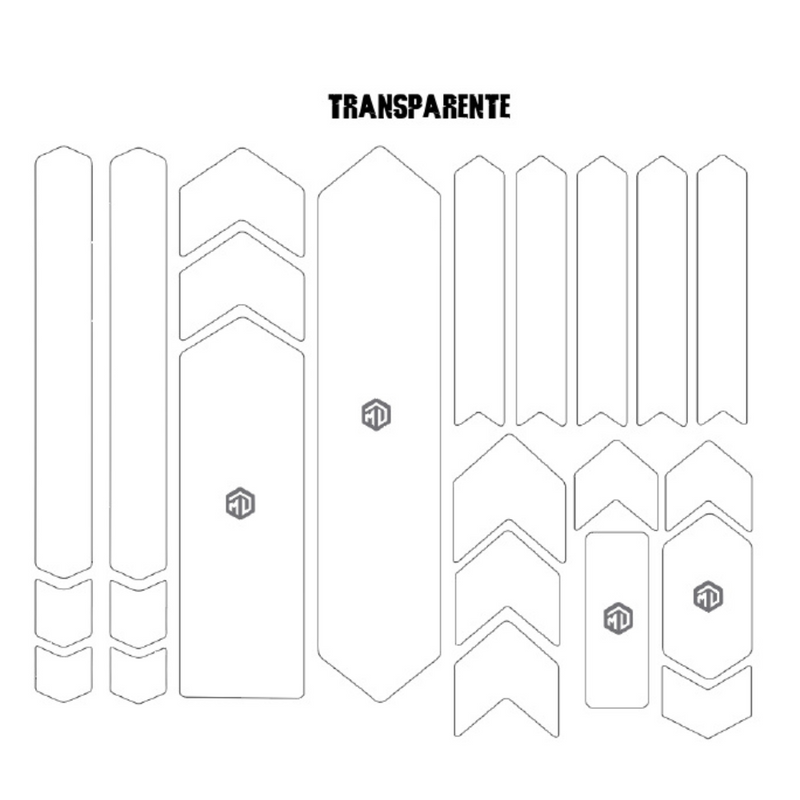 Adhesivos Protectores Cuadro Fibra Semi Rígida Transparente Monster Defender