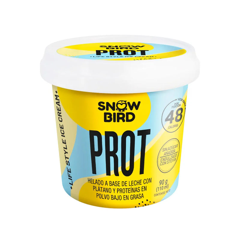 Helado fitness de plátano con leche y proteínas en polvo  Snow Bird  110ml