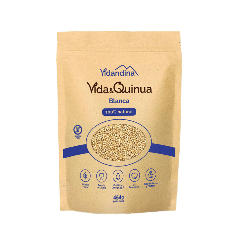 Quinua Blanca 100% Natural Perlada Doy Pack VIDANDINA  454g