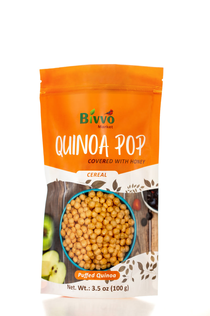 Cereal de Quinua Pop con Miel Bivvo Market 100g