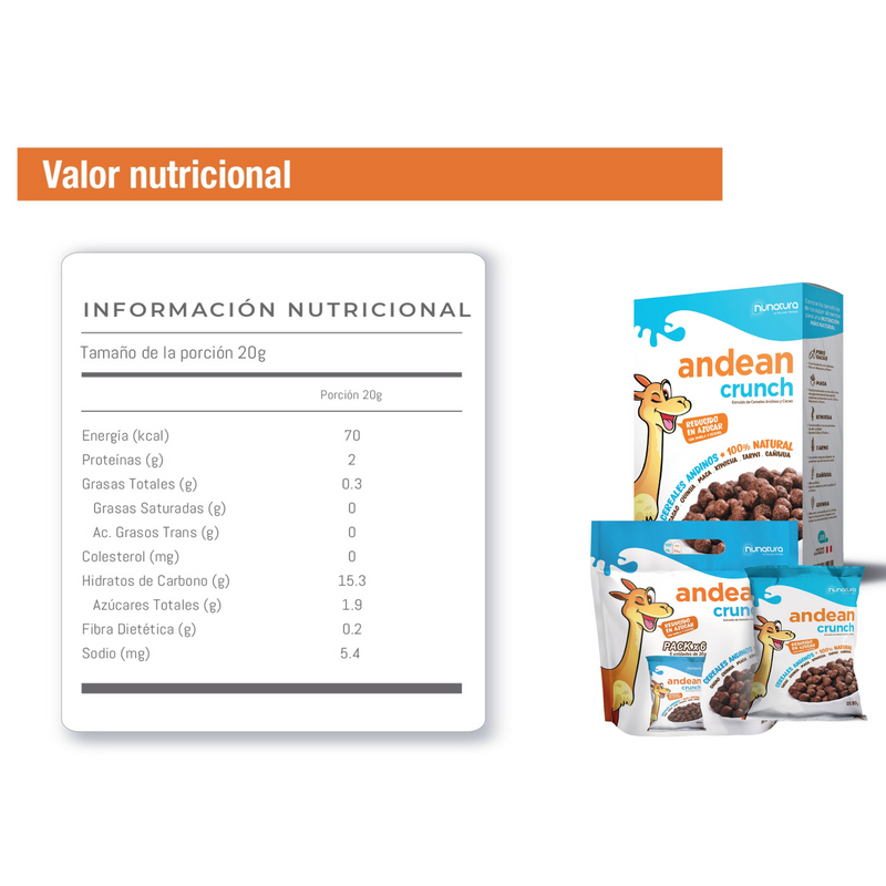 Cereal Andean Crunch Chocolate Nunatura 20g