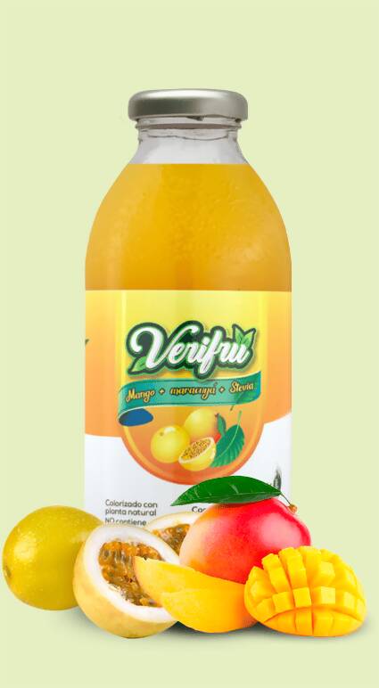 Bebida de Mango con Maracuyá y Stevia Verifru Pack 12 x 475ml