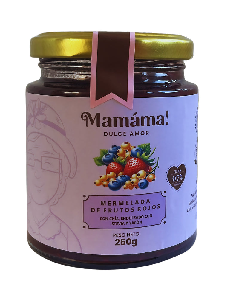 Mermelada de Arandanos con Chia endulzada con Yacon y Stevia MAMAMA 250gr