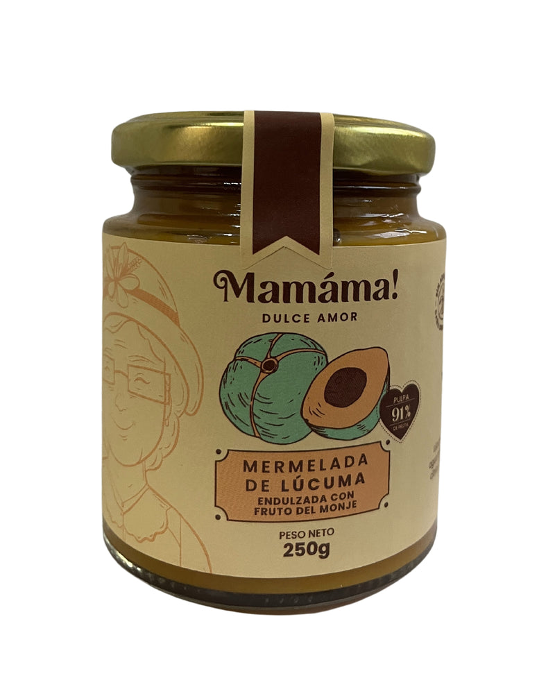 Mermelada de Lucuma endulzada con Frutos del Monje MAMAMA 250gr