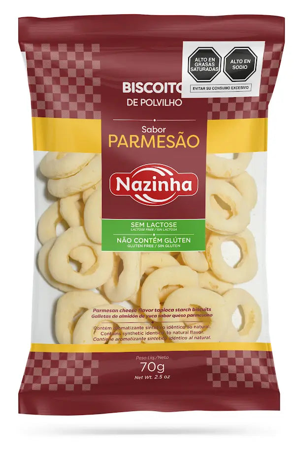 Galletas Saladas De Almidòn De Yuca Sabor Parmesano NAZINHA 70gr