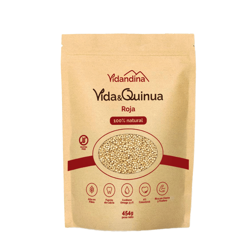 Quinua Roja 100% Natural Perlada Doy Pack VIDANDINA  454g