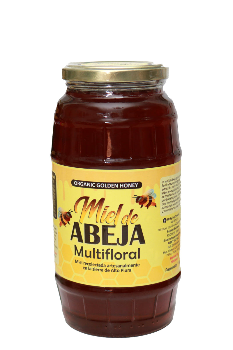 Miel de Abeja Multifloral Pateurizada Miskysay 1 Kg