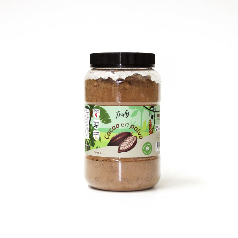 Polvo de Cacao 100% Fruty Frasco de 300gr