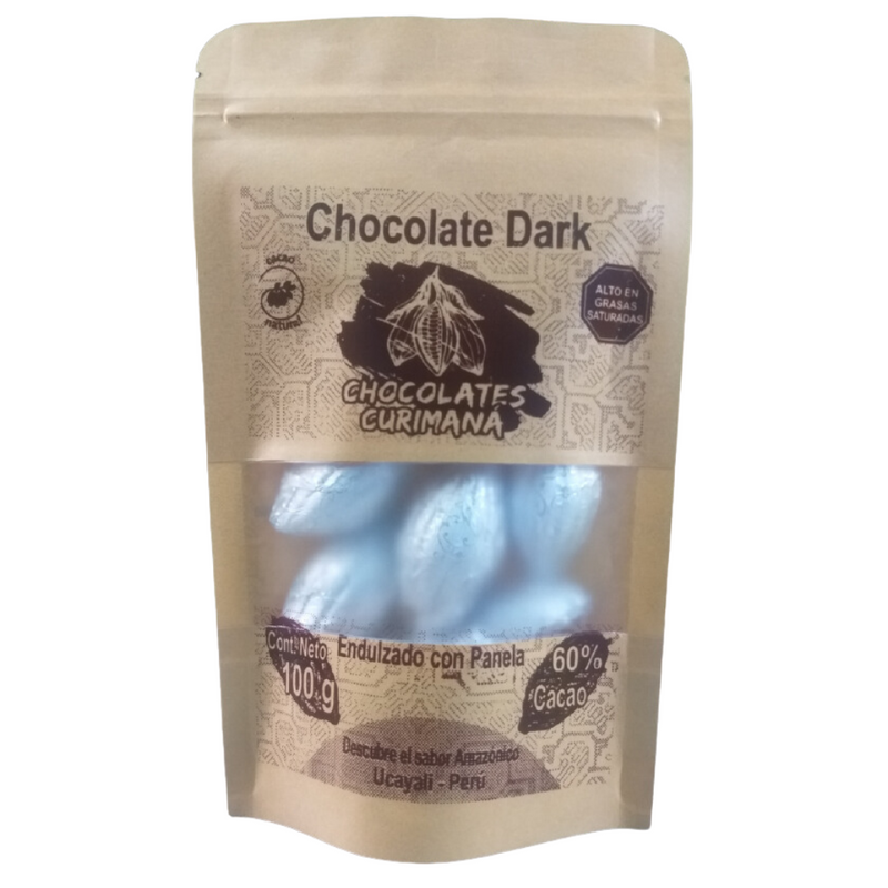 Chocolate Dark y Panela al 60% cacao Curimana 100gr