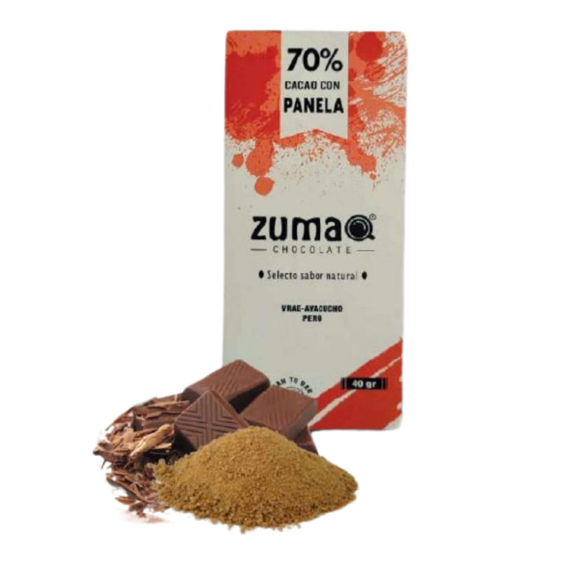 Chocolate 70% Cacao Bitter con Panela Zumaq 40gr