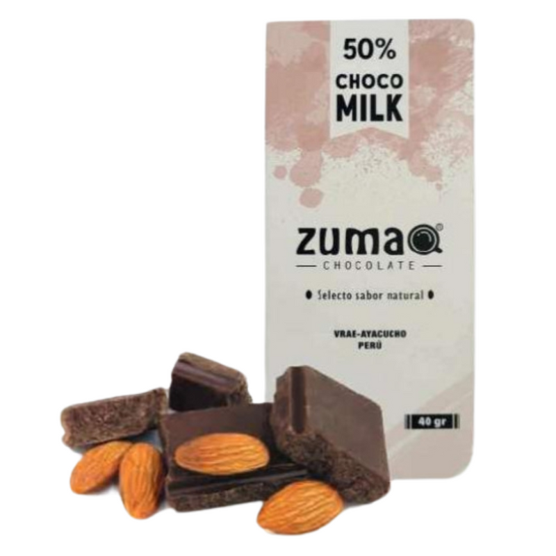 Barra Chocomilk 50% Cacao Zumaq 40gr