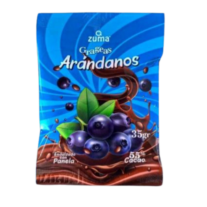 Grageas de Arandanos 55% Cacao Zumaq 35g