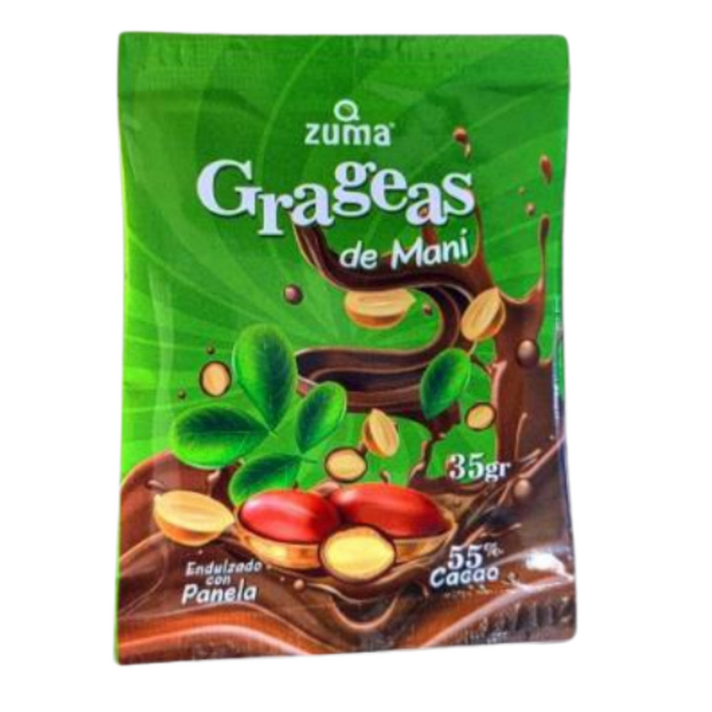 Grageas de Mani 55% Cacao Zumaq 35g