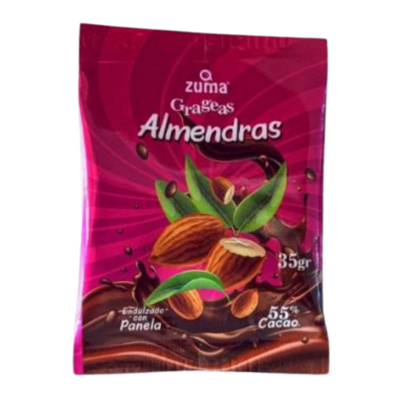 Grageas de Almendras 55% Cacao Zumaq 35g