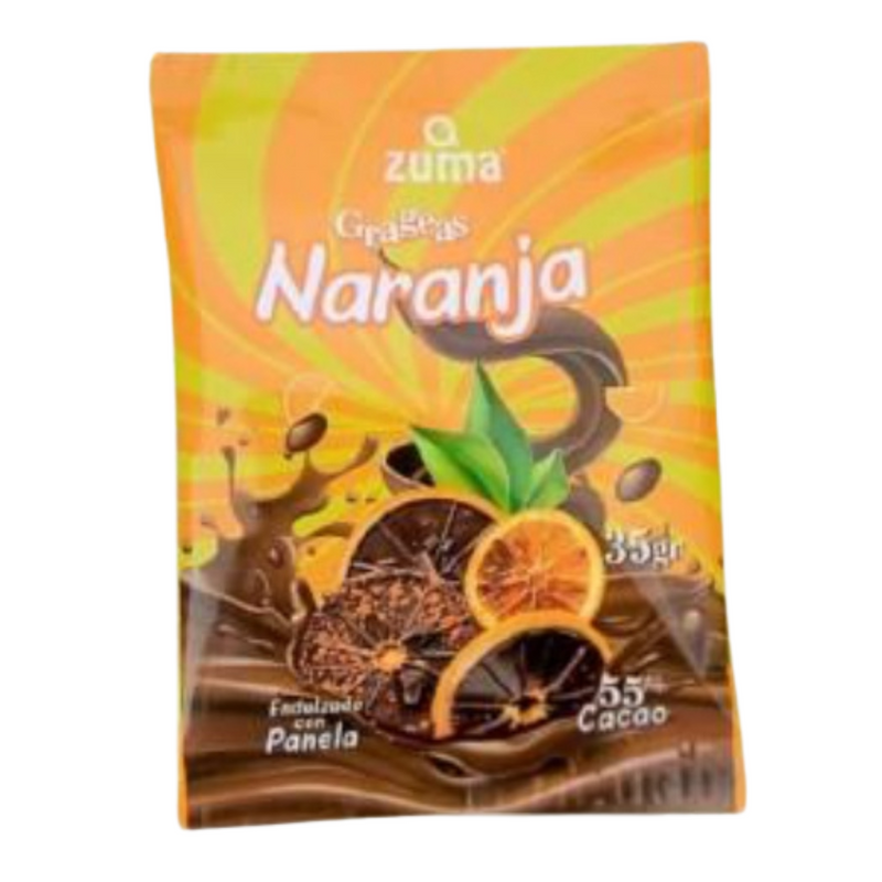 Grageas de Naranja 55% Cacao Zumaq 35g