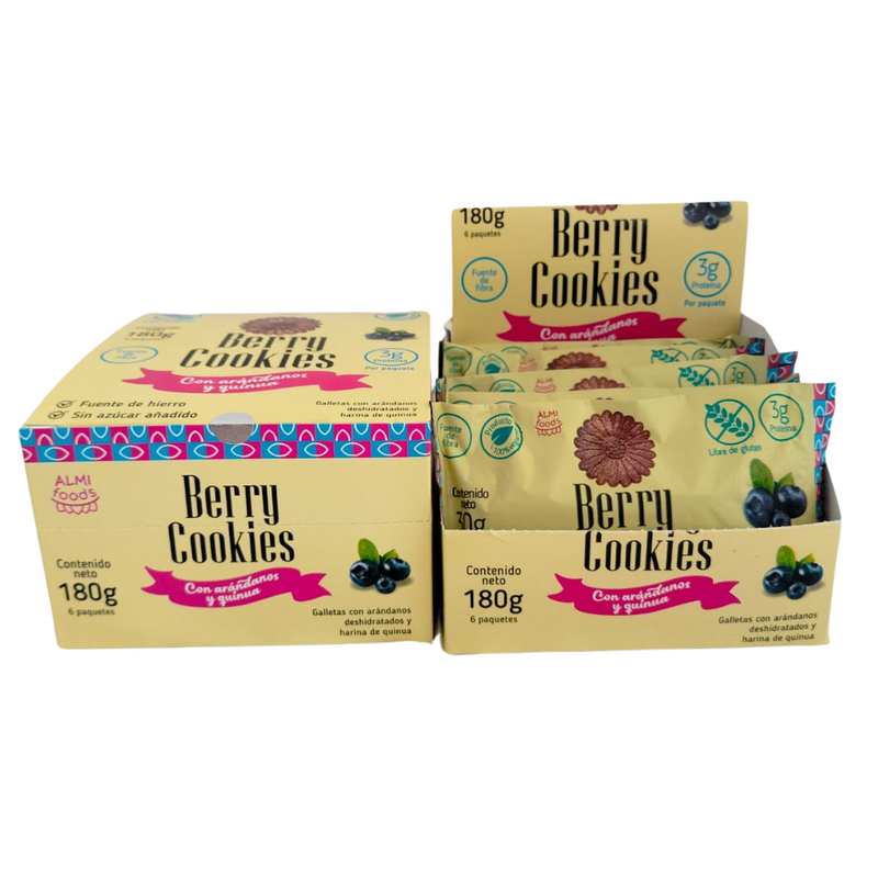 Pack Galletas de Avena con Berries Fresh Farming 6 x 30g