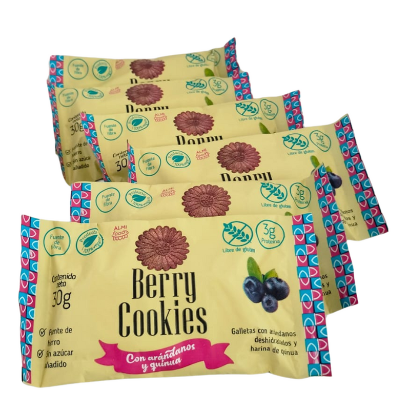 Pack Galletas de Avena con Berries Fresh Farming 6 x 30g