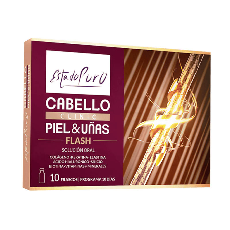 Viales Bebibles Concentrados  para Cabello Piel & Uñas fuertes  Santaqura 10 frascos x10ml