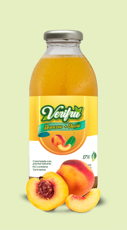 Bebida de Durazno con Stevia Verifru Pack 12 x 475ml