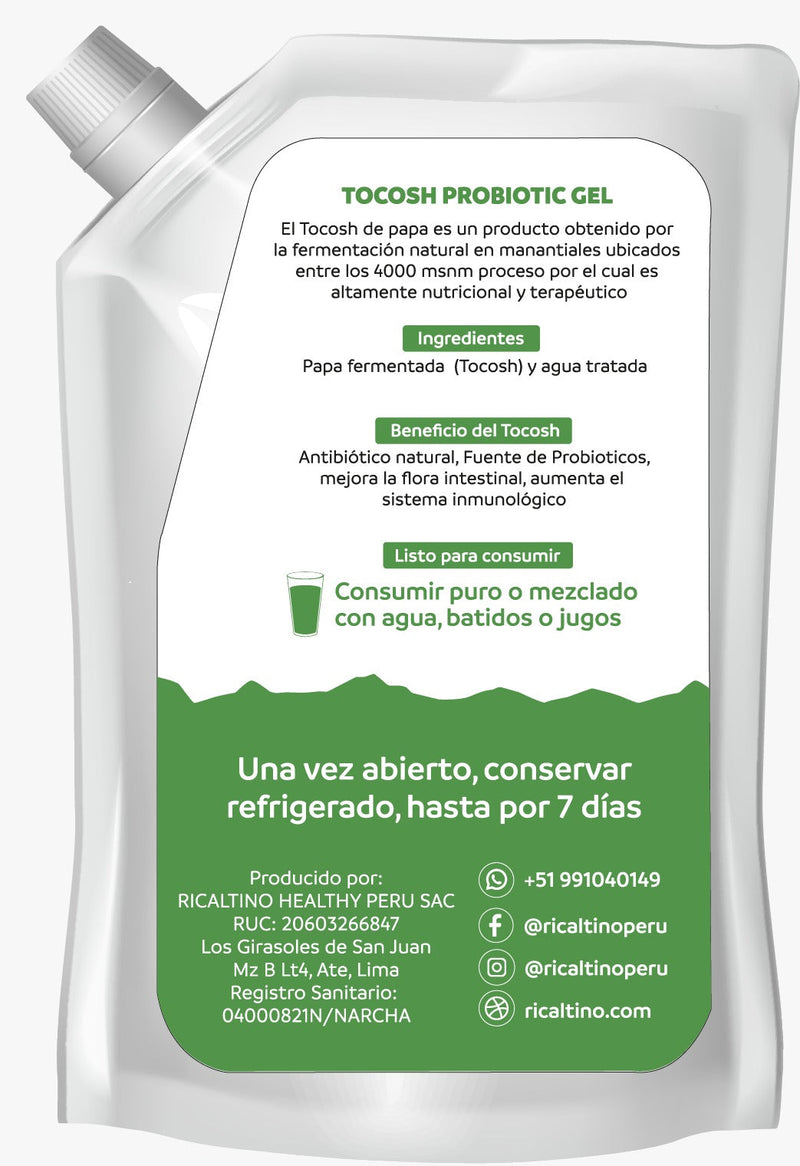 Gel probiótico de Tocosh Ricaltino Pack 6 x 150g