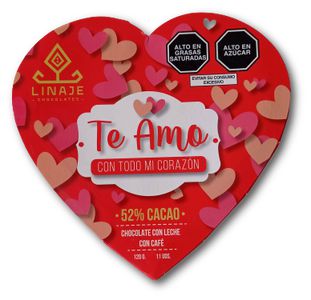 Bombones Chocolate Linaje Corazon 120g - 15 x 8g