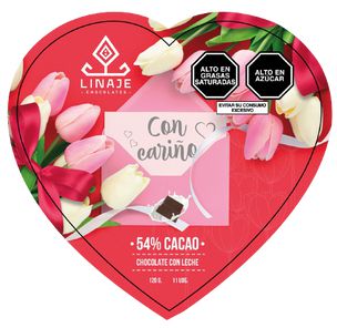 Bombones Chocolate Linaje Corazon 120g - 15 x 8g