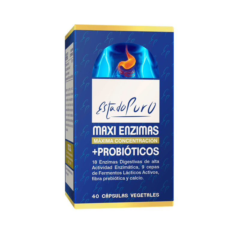 Capsulas vegetales  Maxienzimas + probiotico  Santaqura 40 capsulas