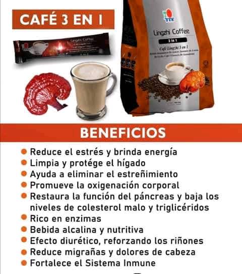 Cafe Negro 3 en 1 Lingzhi Coffe DXN  Ganoderma lucidum 420 g (20 sobres)