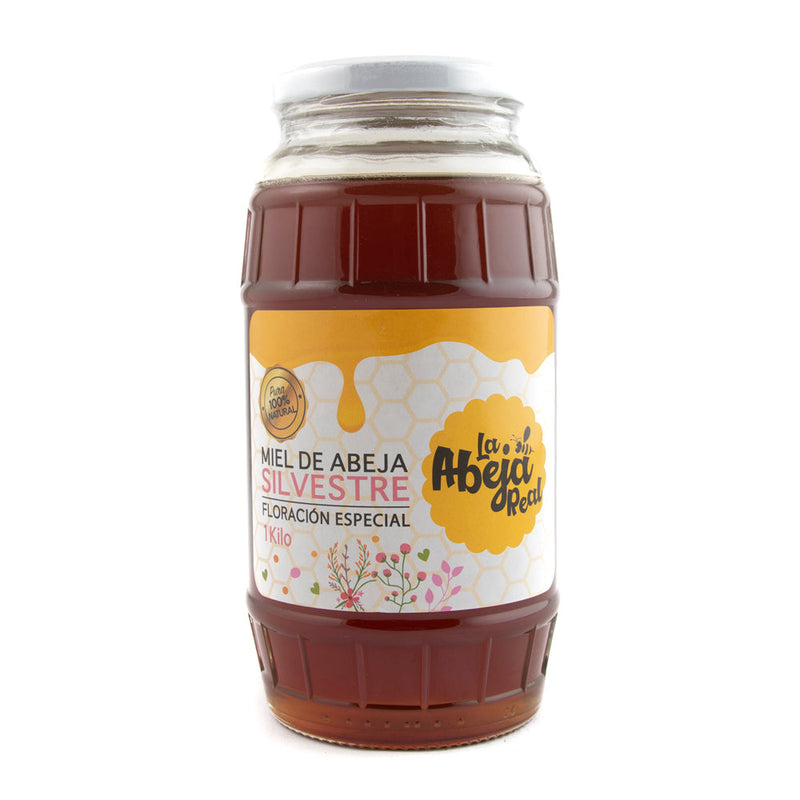 Miel de abeja pasteurizada floración silvestre La Abeja Real 1Kg