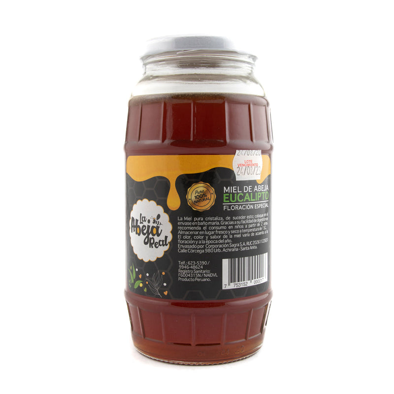 Miel de Abeja pasteurizada floración Eucalipto La Abeja Real 1Kg