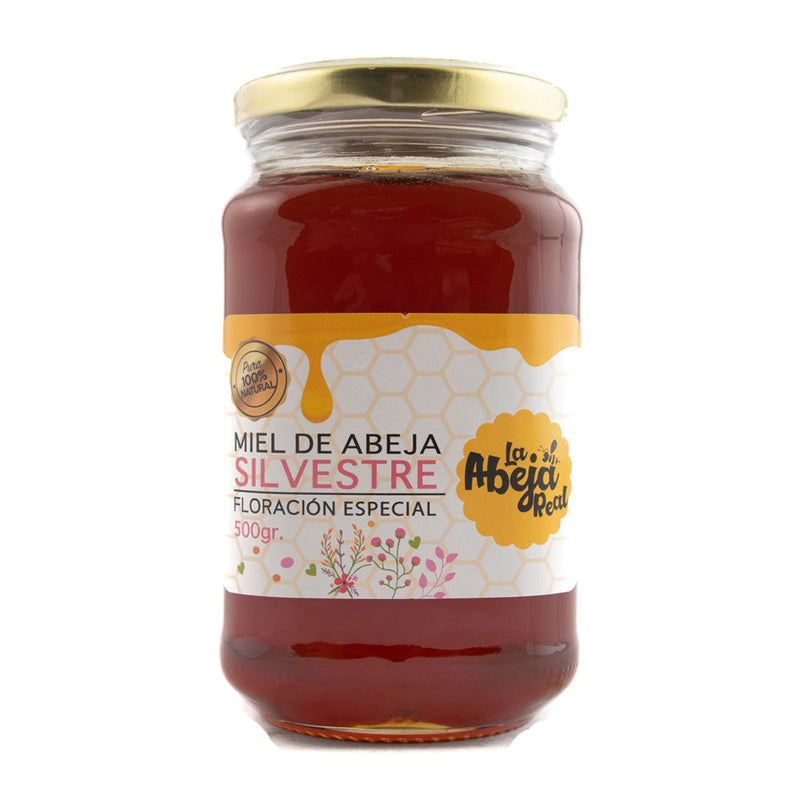 Miel de abeja pasteurizada floración silvestre La Abeja Real 500g