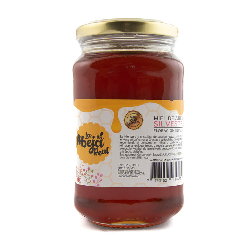 Miel de abeja pasteurizada floración silvestre La Abeja Real 500g