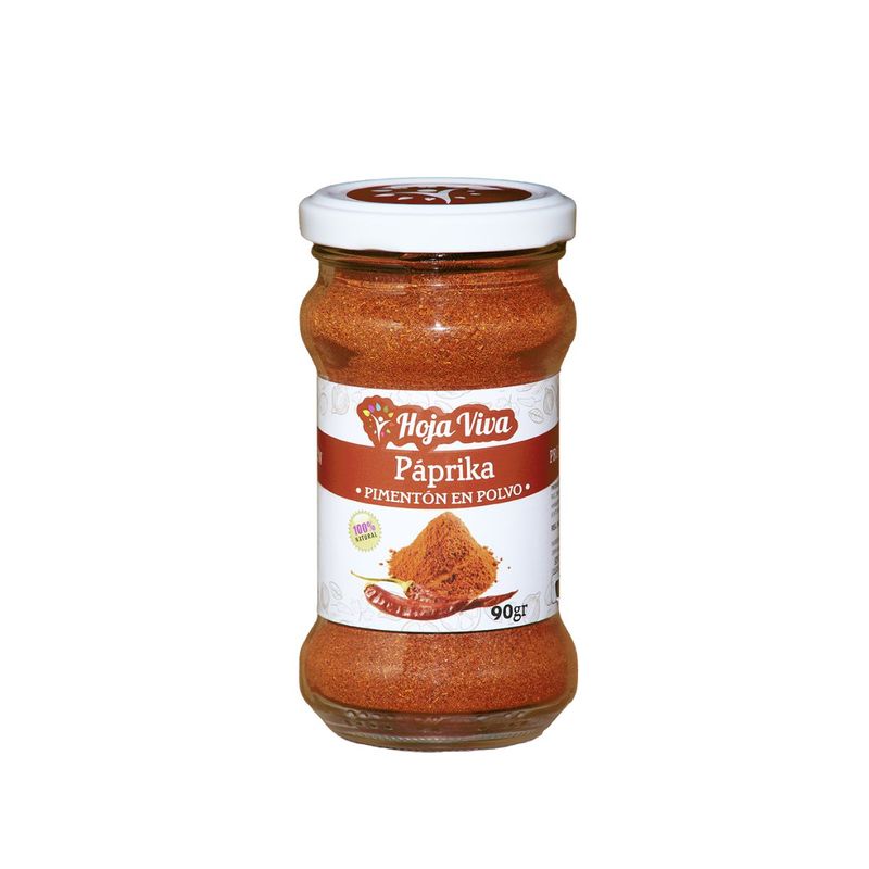 Paprika Deshidratada en Polvo Hoja Viva Frasco 90g