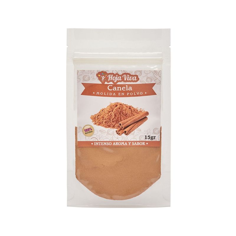 Canela Molida en Polvo Hoja Viva Doypack 15g