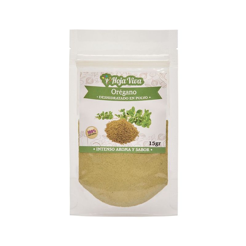 Orégano Molido en Polvo Hoja Viva Doypack 15g