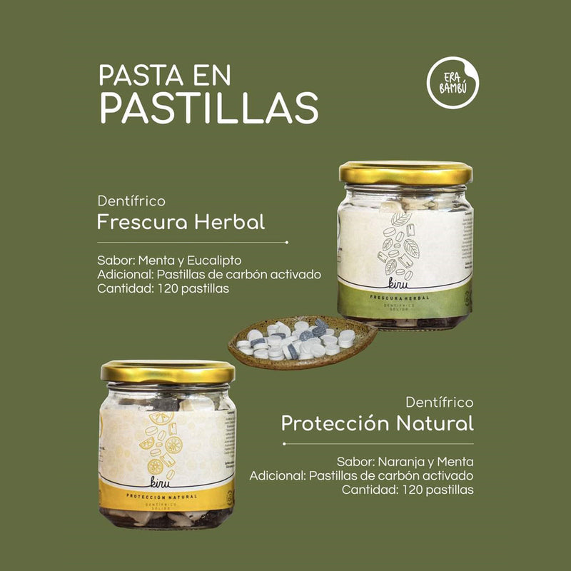 Dentrifico solido pastilla Frescura herbal Erabambu 90und