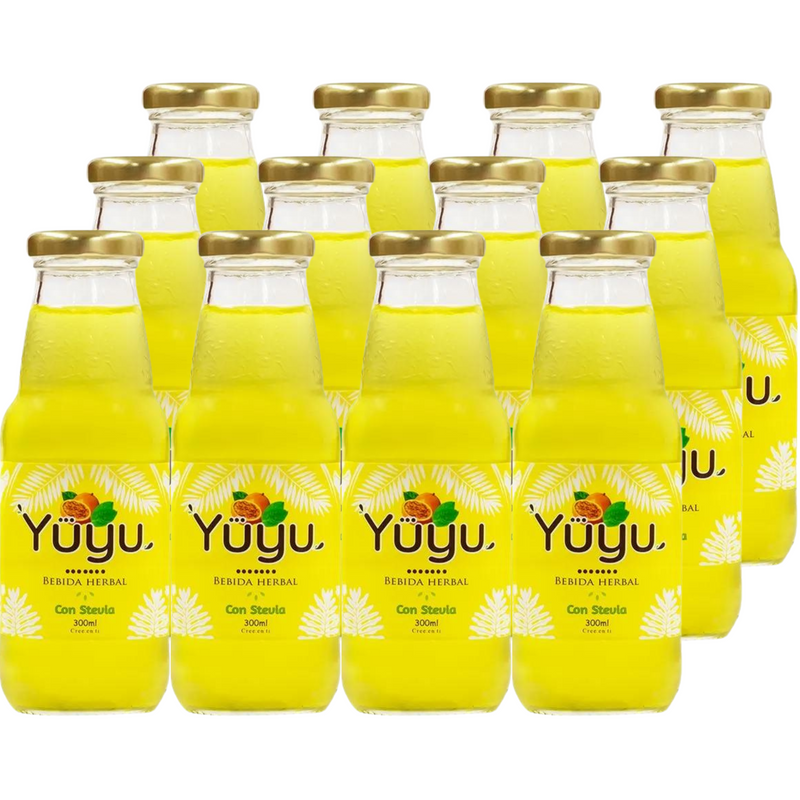 Pack Bebida herbal sabor maracuyá y menta Yuyu 12 x 300ml