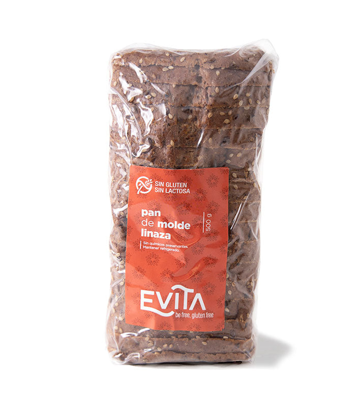 Pan de Molde Linaza sin gluten Evita 500g