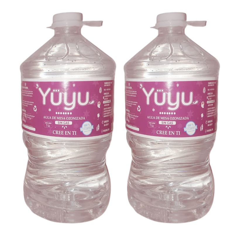 Pack Agua Ozonizada sin gas Yuyu 2 x 7Lt